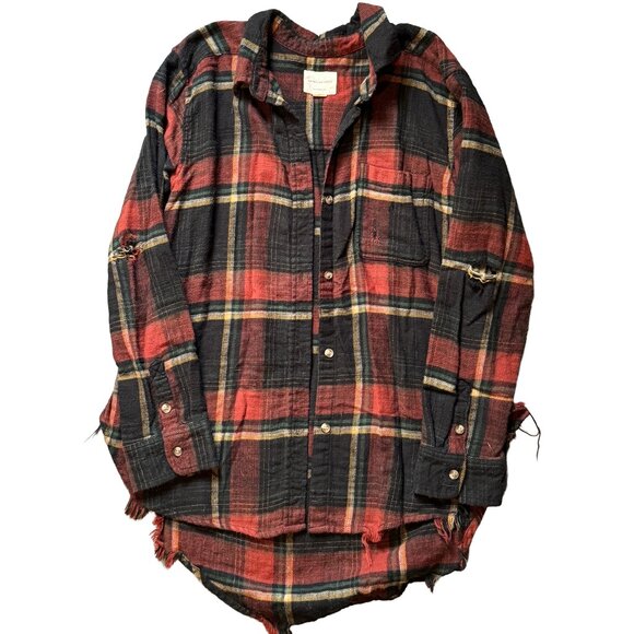 American Eagle Outfitters Tops - American Eagle Oversized Distressed Flannel - XS